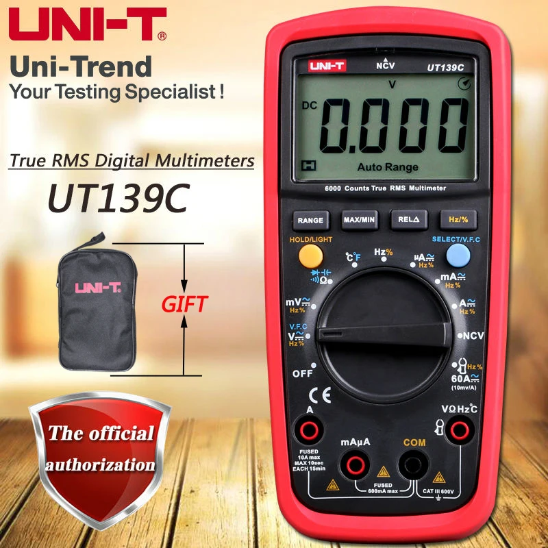 Цифровой мультиметр Φ UT139C True RMS проверка температуры и бесконтактного индикатора