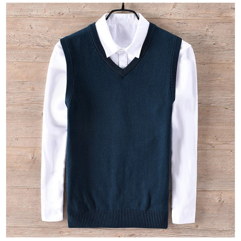 Men's knitting vest 100% Cotton mens sleeveless v-neck sweaters casual mens solid color vest fashion slim mens knitted clothing
Men's knitting vest 100% Cotton mens sleeveless v-neck sweaters casual mens solid color vest fashion slim mens knitted clothing