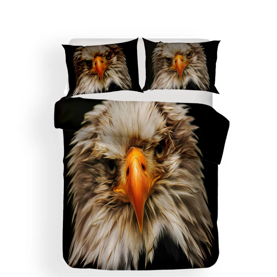 HELENGILI 3D Bedding Set Eagle Print Duvet Cover Set Bedcloth with Pillowcase Bed Set Home Textiles #DW-05 
HELENGILI 3D Bedding Set Eagle Print Duvet Cover Set Bedcloth with Pillowcase Bed Set Home Textiles #DW-05