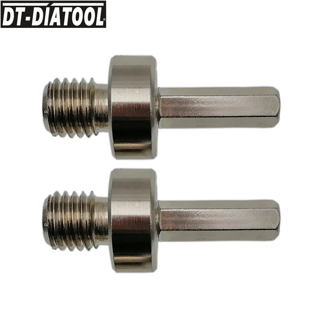 

DT-DIATOOL 2pieces Connection Converter for Adapter M14 male thread to 3/8 hexagon shank for M14 drill core bits grinding disc