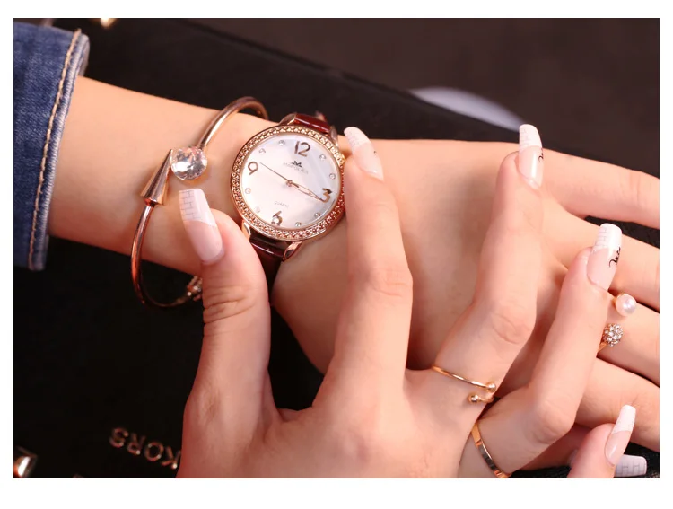 Женские наручные часы MARGUES кварцевые с изысканной шкалой времени модные