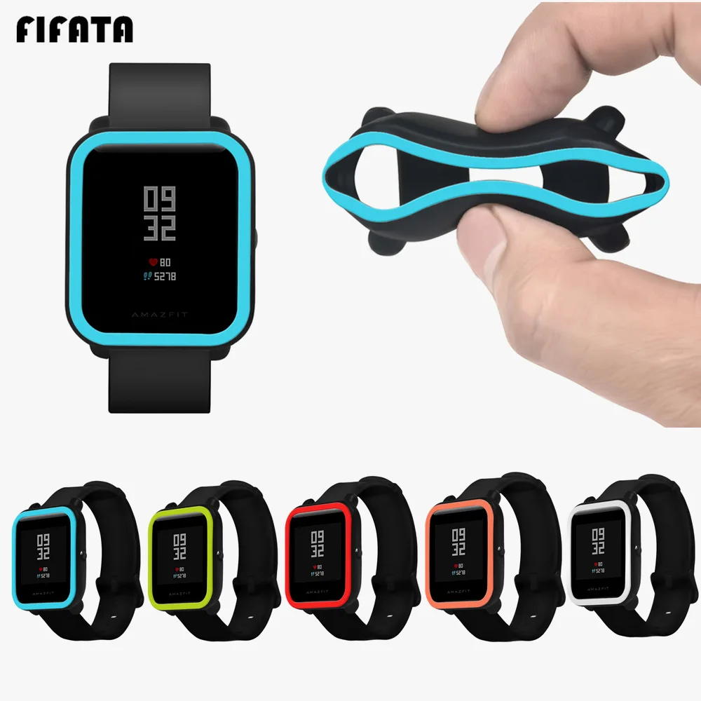 Мягкая защитная рамка FIFATA силиконовый Полный Чехол для Xiaomi Huami Amazfit Bip BIT Pace Lite Youth