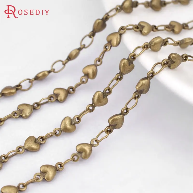 (21496)1 meter width:3.5MM Antique Bronze Brass Heart Link Chains Necklace Chains Diy Jewelry Findings Accessories Wholesale
(21496)1 meter width:3.5MM Antique Bronze Brass Heart Link Chains Necklace Chains Diy Jewelry Findings Accessories Wholesale