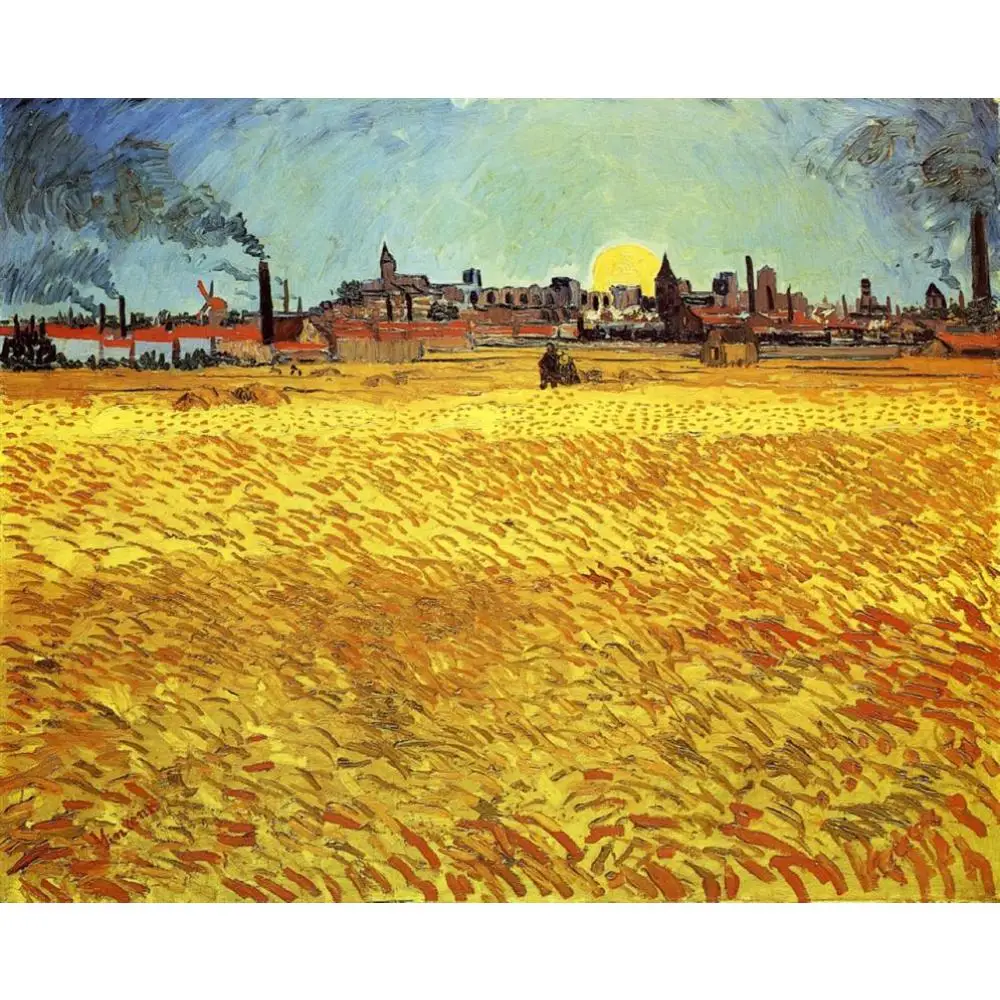 Landscapes art Summer Evening, Wheatfield with Setting sun by Vincent Van Gogh oil paintings canvas High quality hand-painted
Landscapes art Summer Evening, Wheatfield with Setting sun by Vincent Van Gogh oil paintings canvas High quality hand-painted