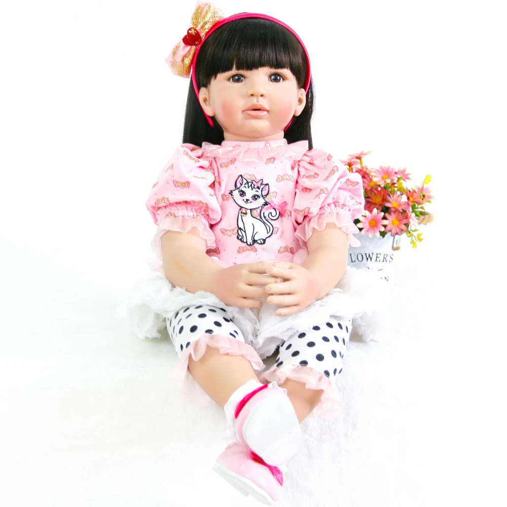 24"Smooth long hair bebe soft menina doll reborn lifelike reborn babies silicone dolls diy toys for children on xmas gift sale
24"Smooth long hair bebe soft menina doll reborn lifelike reborn babies silicone dolls diy toys for children on xmas gift sale