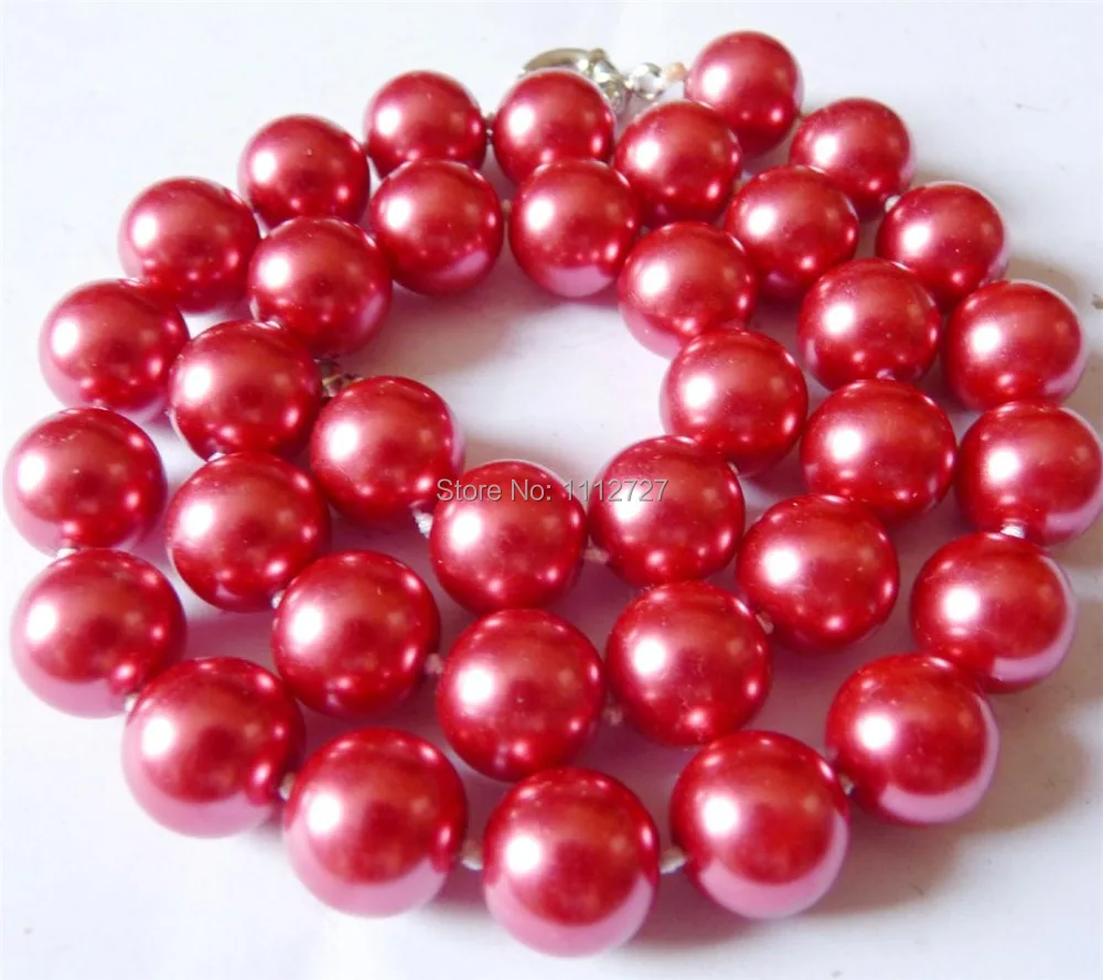 Скидка! Красивое Ожерелье сделай сам с красным жемчугом 12 мм бусины 18 дюймов для