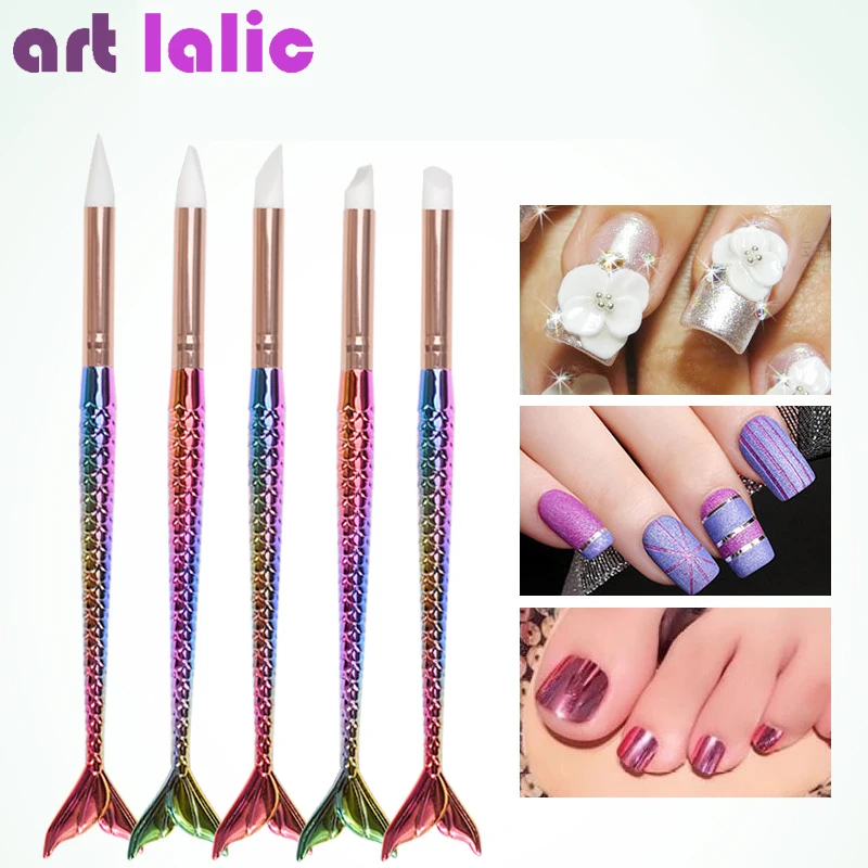 Mermaid Gradient Nail Art Brush Silicone Head Sculpture Acrylic UV Gel Tips Carving Emboss Shaping Nail Tips Tool
Mermaid Gradient Nail Art Brush Silicone Head Sculpture Acrylic UV Gel Tips Carving Emboss Shaping Nail Tips Tool
