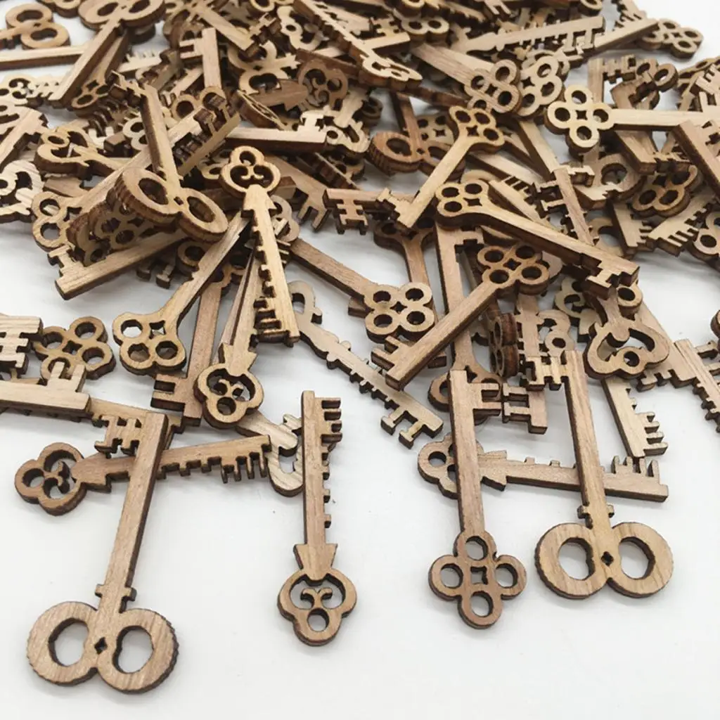 50pcs Key Shape Unfinished Wood Pieces Craft Wooden Hanging Embellishments Handmade Accessories Home Decorations
50pcs Key Shape Unfinished Wood Pieces Craft Wooden Hanging Embellishments Handmade Accessories Home Decorations