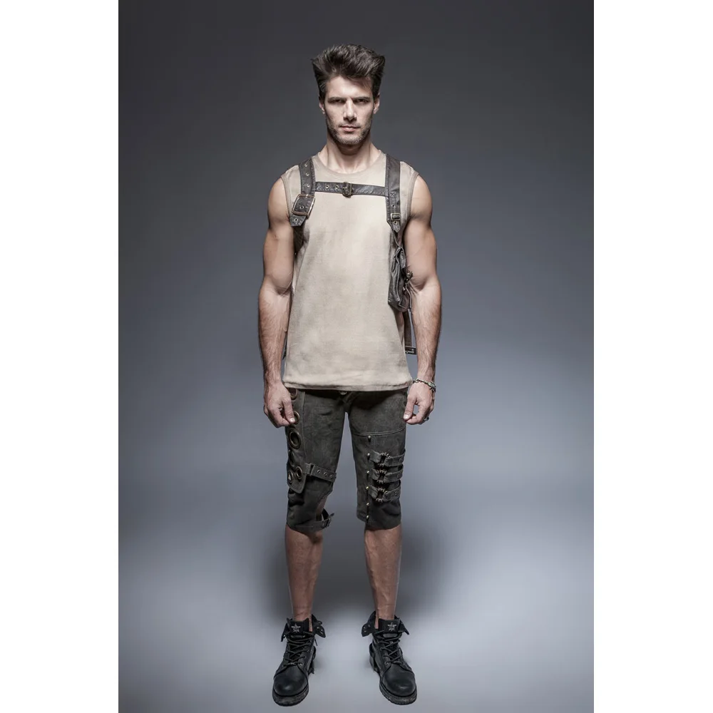 Punk Rave Steampunk Harness Faux Leather Gothic Victorian Single Brown single poket bag shirt S171
Punk Rave Steampunk Harness Faux Leather Gothic Victorian Single Brown single poket bag shirt S171