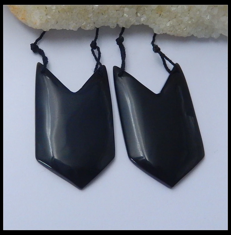 New Design Natural Obsidian Summer Style Black-Color Handmade Big Earrings For Women Europe and America Jewelry 45x26x4mm 15.4g
New Design Natural Obsidian Summer Style Black-Color Handmade Big Earrings For Women Europe and America Jewelry 45x26x4mm 15.4g