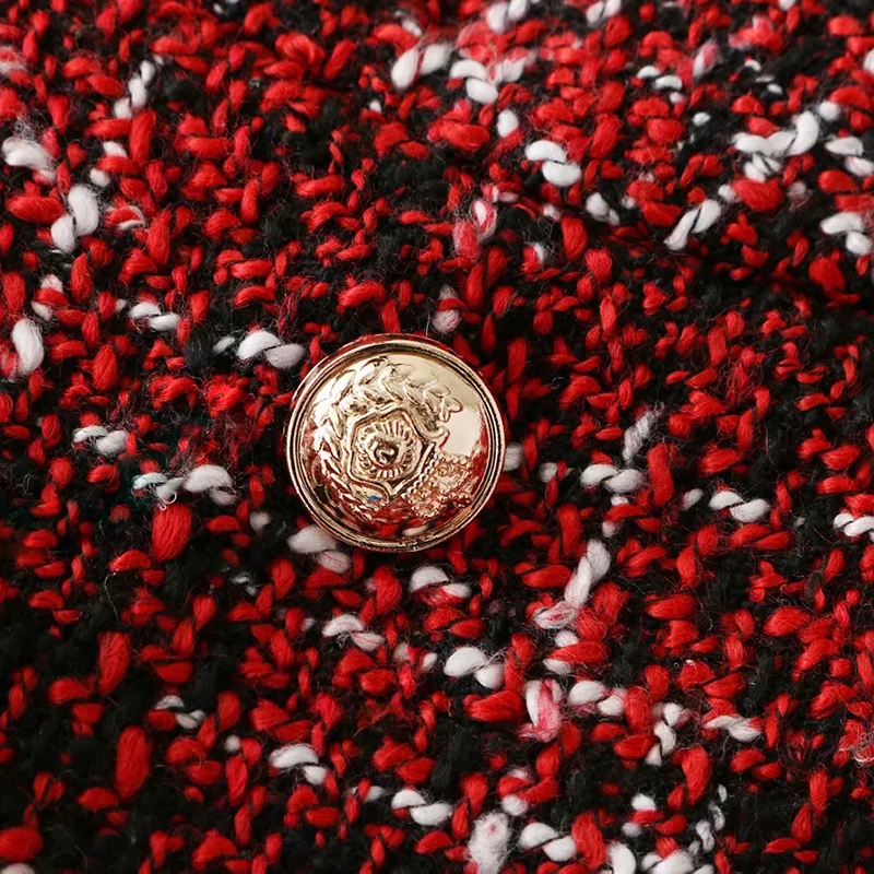 Новинка 2019 модные красные клетчатые юбки Za женские винтажные твидовые