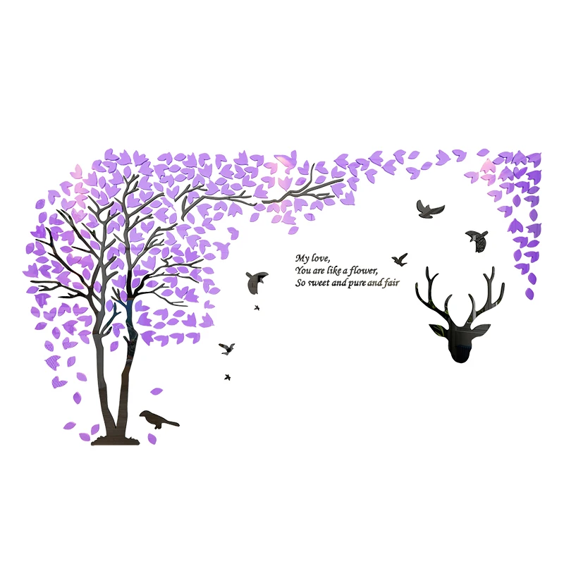 Forest Deer 3D Wall Sticker Smooth Mirror Acrylic Sitcker For Sofa TV Background Wall Decor Creative Lovers Tree Wallpaper Mural
Forest Deer 3D Wall Sticker Smooth Mirror Acrylic Sitcker For Sofa TV Background Wall Decor Creative Lovers Tree Wallpaper Mural
