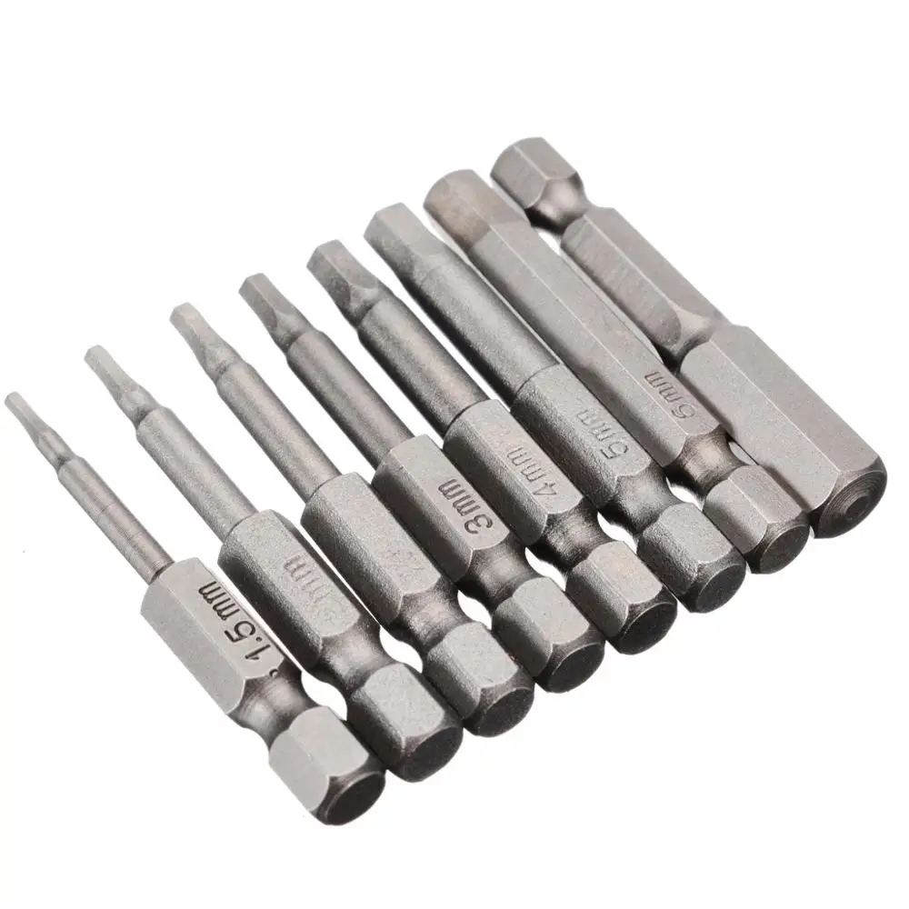 8pcs 50mm 1/4'' Hex Shank Magnetic Head Screwdriver Bits Screw Drivers Power Drilling Tool H1.5/2/2.5/3/4/5/6/8
8pcs 50mm 1/4'' Hex Shank Magnetic Head Screwdriver Bits Screw Drivers Power Drilling Tool H1.5/2/2.5/3/4/5/6/8