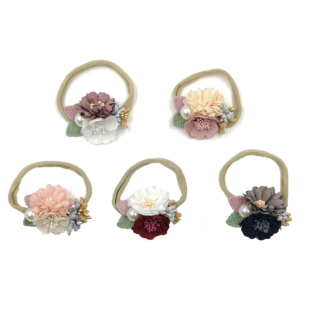 10pcs/lot Flower Headband Girls Vintage Hair Accessories Newborn Photo Props Headwear Gift Nylon Pearl Hairband Baby Hair Ties
10pcs/lot Flower Headband Girls Vintage Hair Accessories Newborn Photo Props Headwear Gift Nylon Pearl Hairband Baby Hair Ties