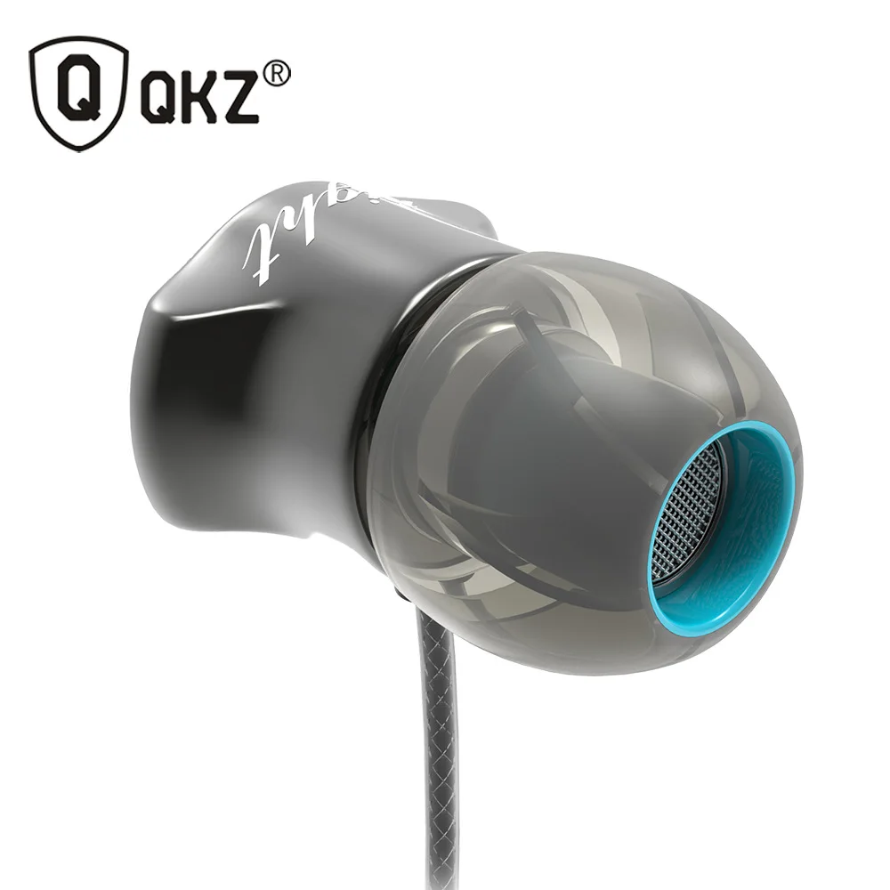 QKZ высокое качество динамики металла HiFi тяжелый бас 3 5 мм наушники с микрофоном