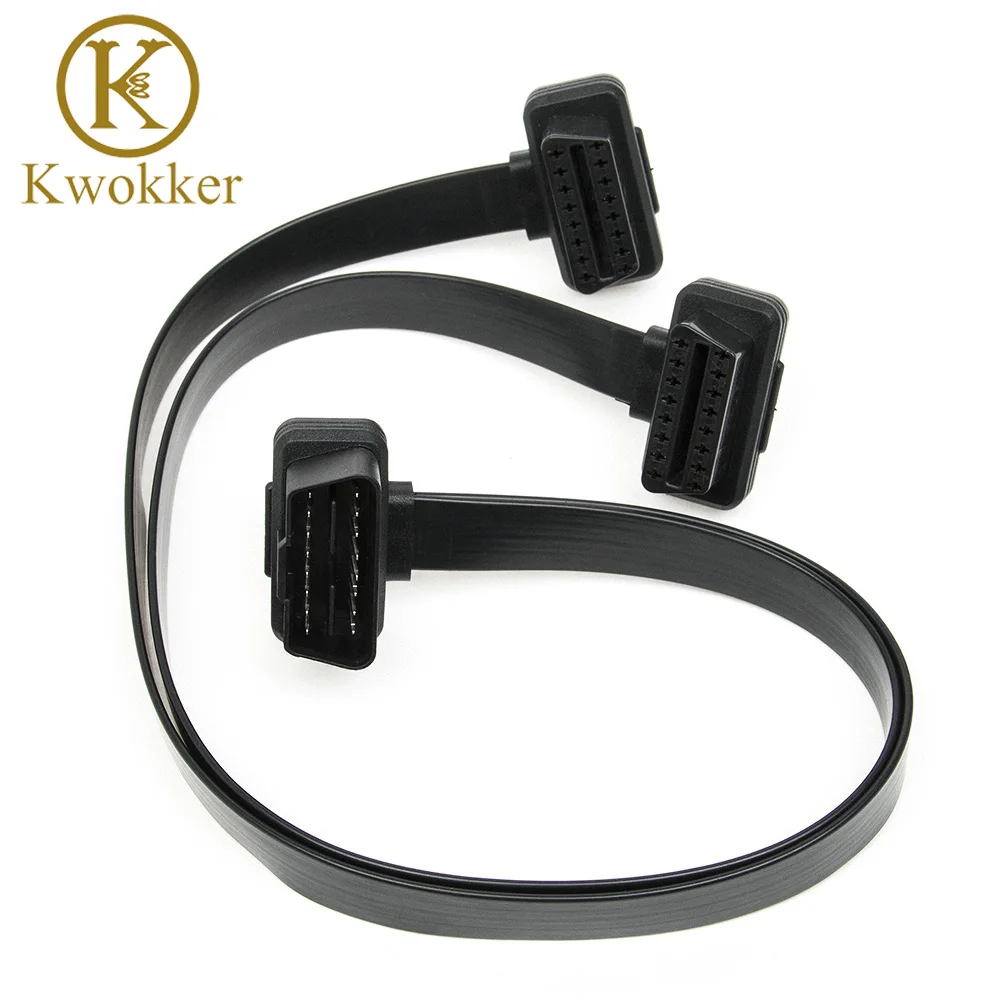 KWOKKER 60cm Universal Noodle Cable OBD2 OBD 2 Y Cable OBDII Cable 1 To 2 Dual Vehicle Connector 16 Pin Plug for GPS ELM327
KWOKKER 60cm Universal Noodle Cable OBD2 OBD 2 Y Cable OBDII Cable 1 To 2 Dual Vehicle Connector 16 Pin Plug for GPS ELM327