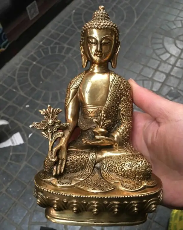 15cm Buddhist supplies dedicated to the pharmacist Buddha Guanyin bronze statue
15cm Buddhist supplies dedicated to the pharmacist Buddha Guanyin bronze statue