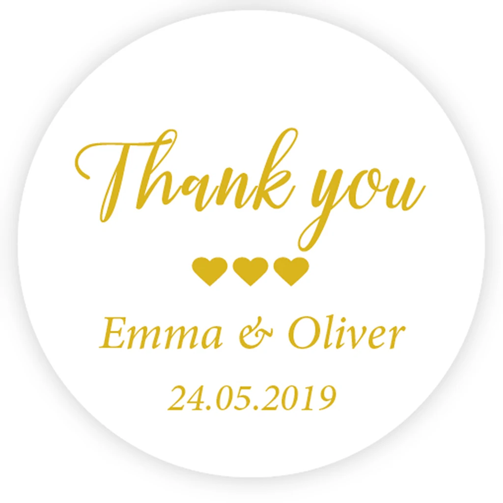 DouxArt 100 Pieces Custom Personalized, Thank You Wedding Stickers, 4CM Heart Wedding Favors Communion Invitation Box Label P041
DouxArt 100 Pieces Custom Personalized, Thank You Wedding Stickers, 4CM Heart Wedding Favors Communion Invitation Box Label P041