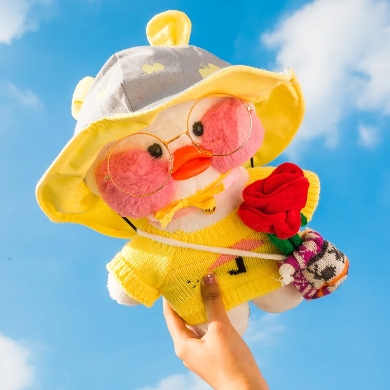 Игрушка плюшевая Kawaii LaLafanfan Cafe утка милая желтая набивная кукла мягкие