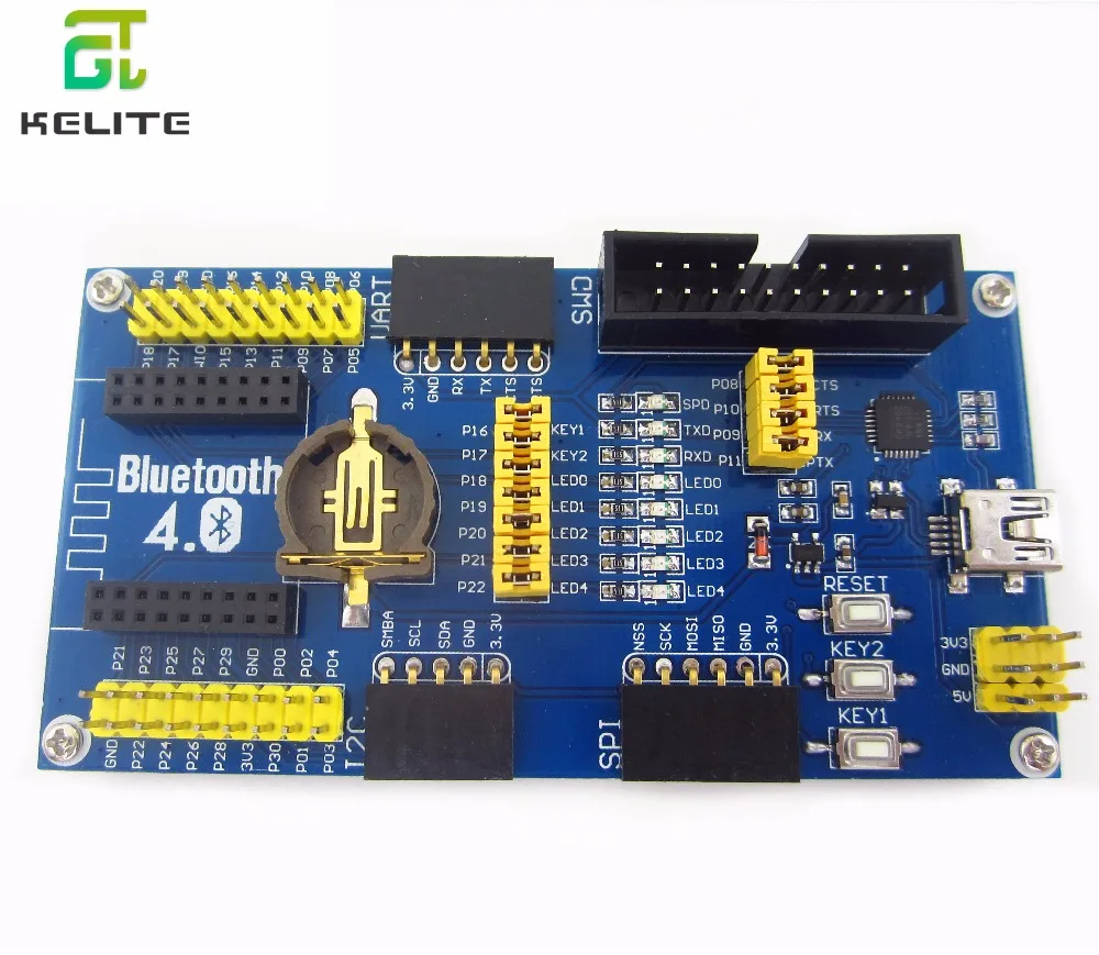 BLE4.0 Bluetooth NRF51822 Module 2.4G Wireless Communication Module Mother Board Expansion Development Board Kit
BLE4.0 Bluetooth NRF51822 Module 2.4G Wireless Communication Module Mother Board Expansion Development Board Kit
