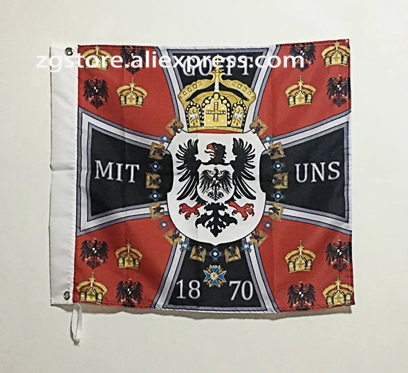 Стандарт короля Пруссии 1871, прусский флаг Пруссии 3x3 фута 90x90 см, баннер, латунные металлические отверстия
Стандарт короля Пруссии 1871, прусский флаг Пруссии 3x3 фута 90x90 см, баннер, латунные металлические отверстия