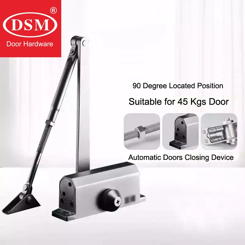 

90 Degree Location Hydraulic Buffered Door Closer Automatic Closing Device Available For 45Kgs Wooden/Metal Doors WM02401