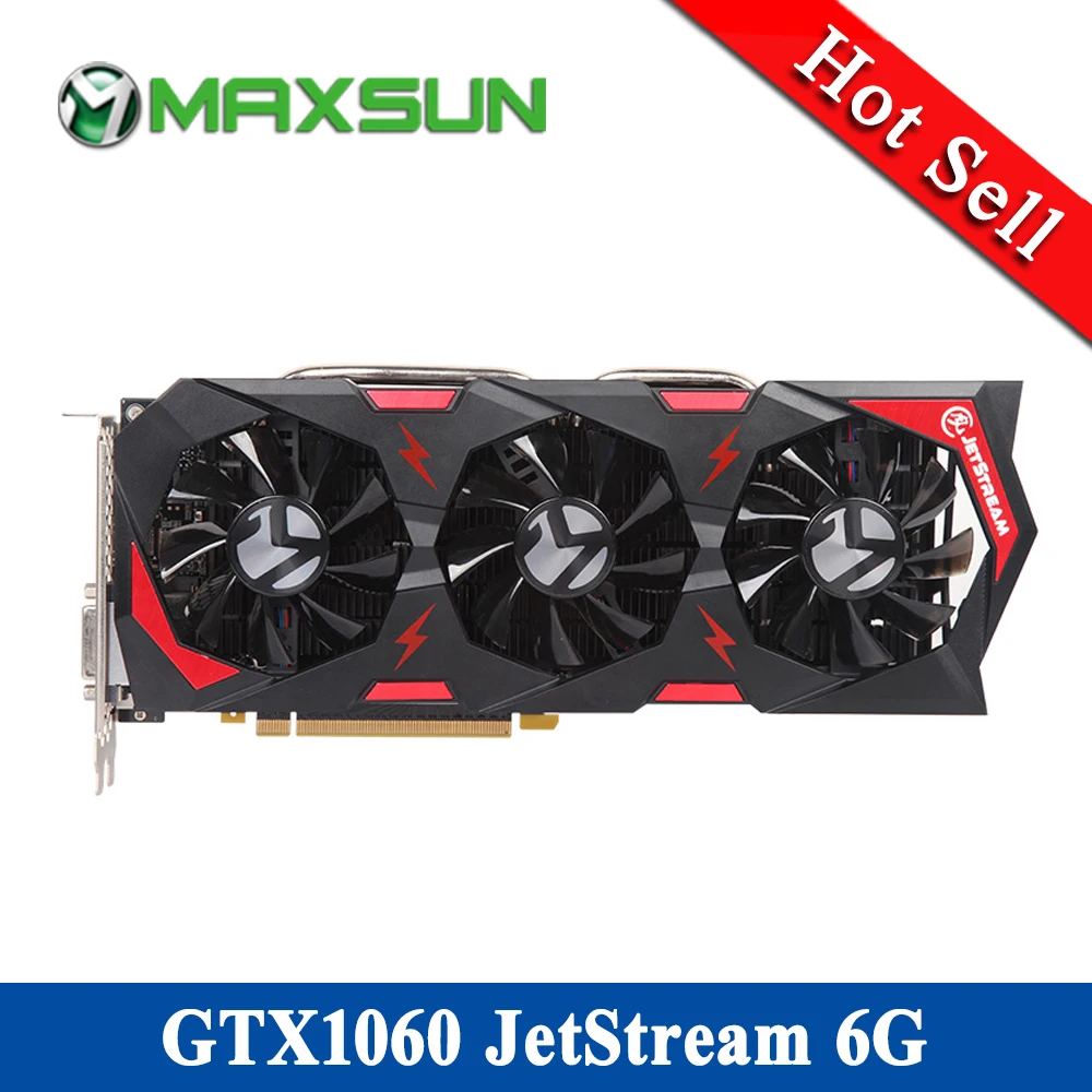 MAXSUN gtx 1060 6 г графическая карта NVIDIA 192bit GDDR5 8000 мГц 1582 1797 16nm DirectX 12 GTX1060 видео для