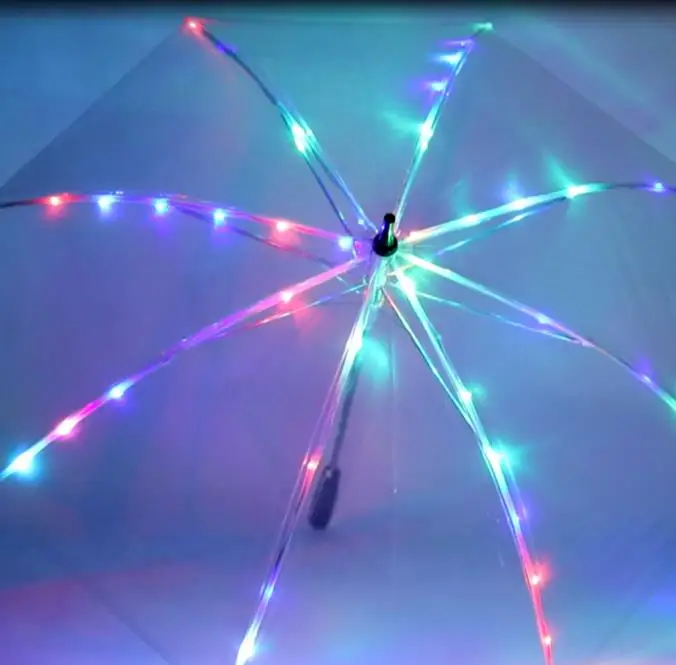 15pcs/lot Fast shipping Rainbow color Umbrella LED Luminous Transparent Umbrella With Flashlight Flash light Torch 23 Inch
15pcs/lot Fast shipping Rainbow color Umbrella LED Luminous Transparent Umbrella With Flashlight Flash light Torch 23 Inch
