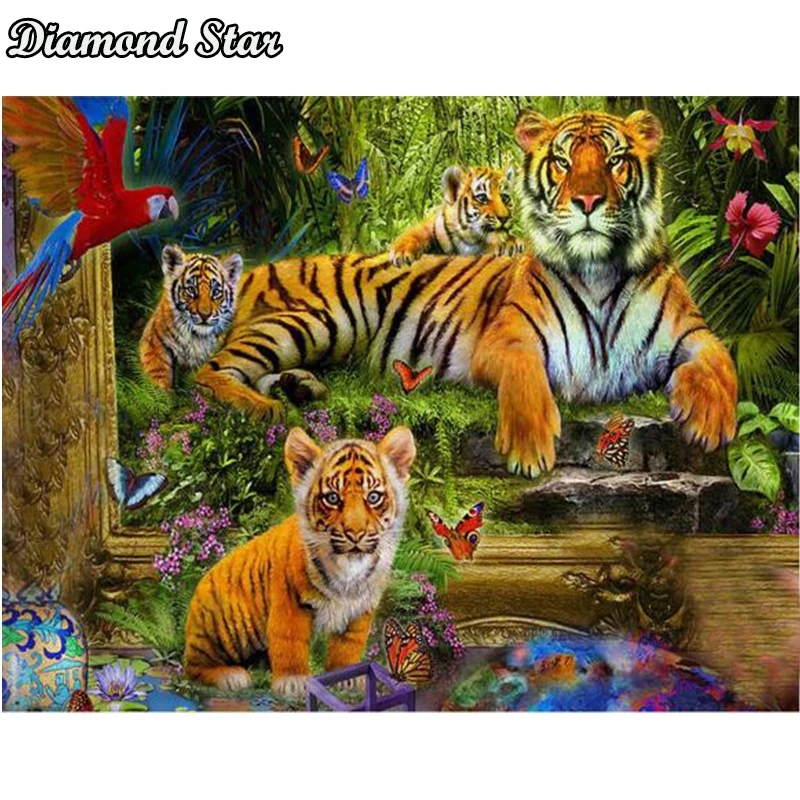 Full Square drill Diamond 5D DIY Diamond Painting Colored tiger Embroidery Cross Stitch Rhinestone Mosaic Painting Decor
Full Square drill Diamond 5D DIY Diamond Painting Colored tiger Embroidery Cross Stitch Rhinestone Mosaic Painting Decor