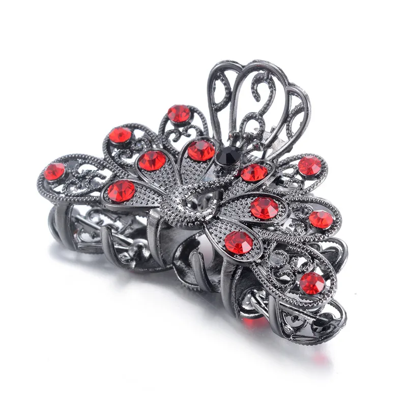 Ladies Crystal Peacock Large Hair Claw Clamps Small Hair Clip Butterfly Claws Clamps Women Fashion Flower Hair Claw Accessories
Ladies Crystal Peacock Large Hair Claw Clamps Small Hair Clip Butterfly Claws Clamps Women Fashion Flower Hair Claw Accessories