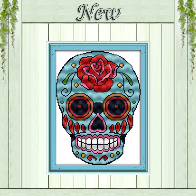 Skull rose flowers diy decor modern painting counted printed on canvas DMC 11CT 14CT kits Cross Stitch embroidery needlework Set
Skull rose flowers diy decor modern painting counted printed on canvas DMC 11CT 14CT kits Cross Stitch embroidery needlework Set