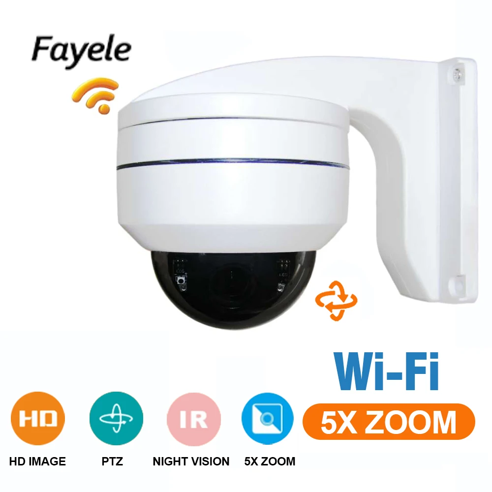 Wireles 1080P IP Camera Speed Dome 2MP WIFI PTZ Camera 5X ZOOM 2.7~13.5mm lens IP66 Vandalproof IR 30M P2P Mobile Camhi SD Slot
Wireles 1080P IP Camera Speed Dome 2MP WIFI PTZ Camera 5X ZOOM 2.7~13.5mm lens IP66 Vandalproof IR 30M P2P Mobile Camhi SD Slot