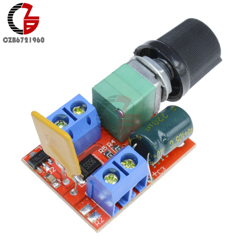 5A Voltage Regulator Mini PWM DC Motor Speed Controller 3V-35V Speed Regulator Control Switch LED Dimmer DC 5V 12V 24V
5A Voltage Regulator Mini PWM DC Motor Speed Controller 3V-35V Speed Regulator Control Switch LED Dimmer DC 5V 12V 24V