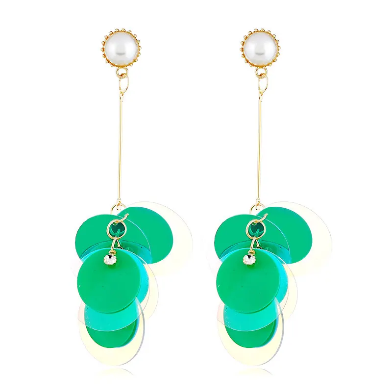 New arrival Fashion Temperament imitation pearl Long earrings Sweet Candy colors Round geometry earrings Jewelry Accessories
New arrival Fashion Temperament imitation pearl Long earrings Sweet Candy colors Round geometry earrings Jewelry Accessories