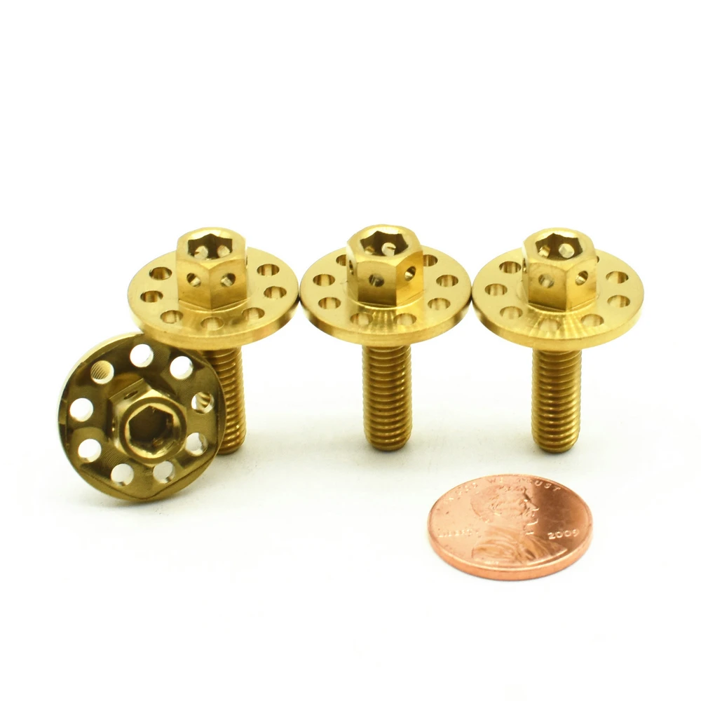 Titanium Bolts for Motorcycle License Plate M6 x20mm Ti Bolts Blue Color Flange Head Automobile Engine Modification Ti Fasteners
Titanium Bolts for Motorcycle License Plate M6 x20mm Ti Bolts Blue Color Flange Head Automobile Engine Modification Ti Fasteners