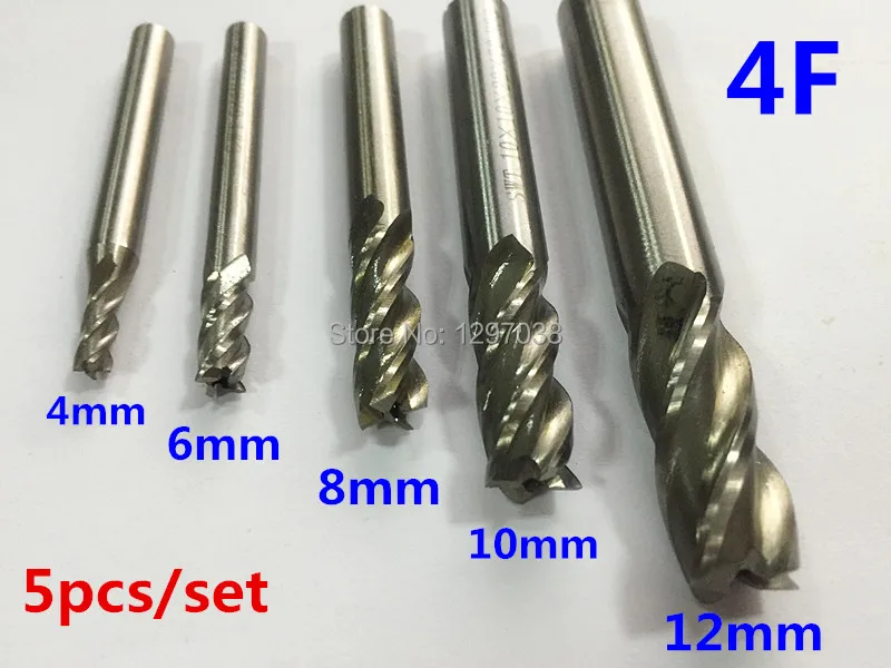 5pcs/set HSS 4 Blades Flute cutting diameter 4MM+6MM+8MM+10MM+12MM high speed steel end milling cutter end mills Cutting tools
5pcs/set HSS 4 Blades Flute cutting diameter 4MM+6MM+8MM+10MM+12MM high speed steel end milling cutter end mills Cutting tools
