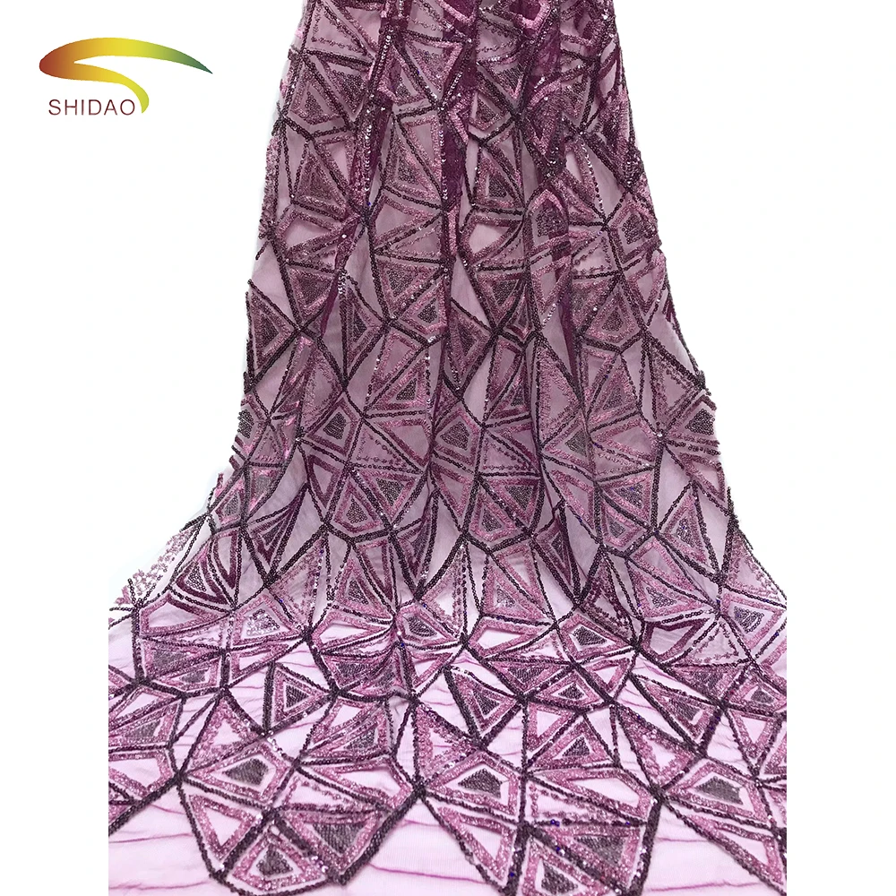 French High Quality Sequined Lace Fabrics For Sewing Indian Wedding dress 6 Colors
French High Quality Sequined Lace Fabrics For Sewing Indian Wedding dress 6 Colors