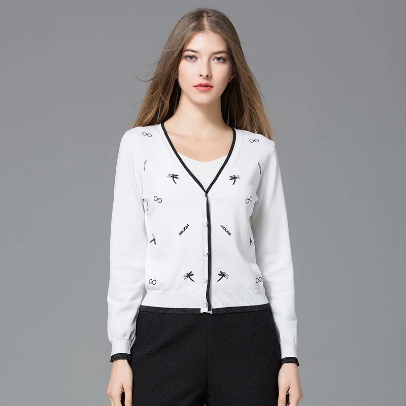 Sweater Women Nylon Real Sale Jumper Blusas De Inverno Feminina 2018 Autumn And Embroidery V Collar Knitwear Cardigan
Sweater Women Nylon Real Sale Jumper Blusas De Inverno Feminina 2018 Autumn And Embroidery V Collar Knitwear Cardigan