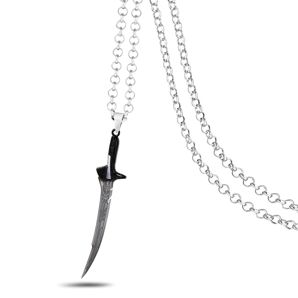 Movies Alita Battle Angel Necklace Men Metal Long Chain Curved Swords Weapons Pendant Necklaces Women Fashion Jewelry collares
Movies Alita Battle Angel Necklace Men Metal Long Chain Curved Swords Weapons Pendant Necklaces Women Fashion Jewelry collares