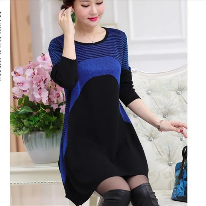 2018 Women spring and autumn high-quality sweater round neck loose large size bottom shirt women's long middle-aged sweater tops
2018 Women spring and autumn high-quality sweater round neck loose large size bottom shirt women's long middle-aged sweater tops