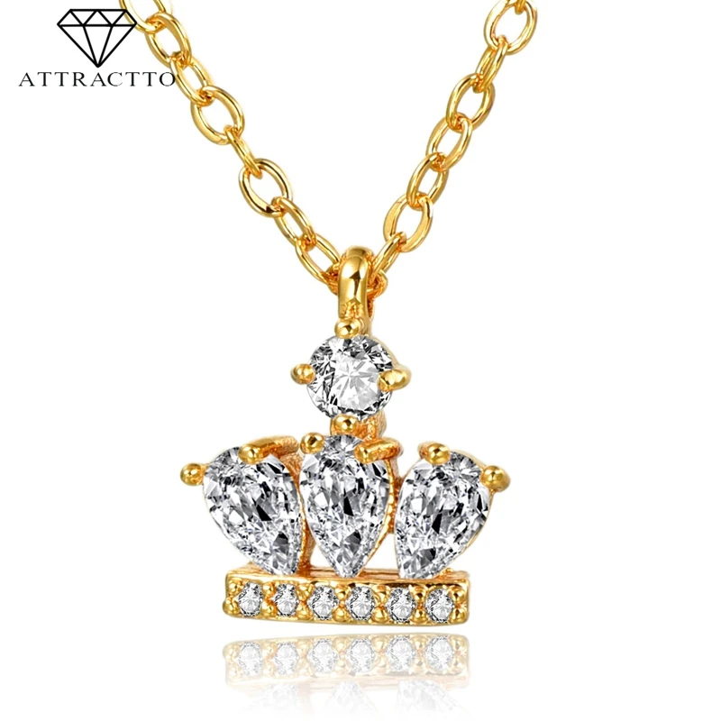 ATTRACTTO Custom Crystal Crown Necklaces&Pendants For Women Lady Gifts Silver Necklaces Sweater Chain Designs Necklace SNE190073
ATTRACTTO Custom Crystal Crown Necklaces&Pendants For Women Lady Gifts Silver Necklaces Sweater Chain Designs Necklace SNE190073