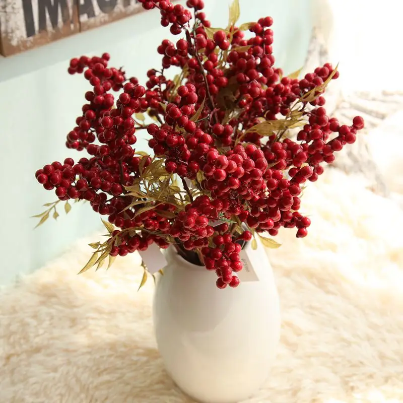 2pcs Artificial Silk Single Red Christmas Xmas Berry Bacca Bead For DIY Flower Bouquet Accesories Home Decorative Flower
2pcs Artificial Silk Single Red Christmas Xmas Berry Bacca Bead For DIY Flower Bouquet Accesories Home Decorative Flower