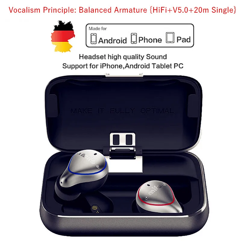 Bluetooth 5.0 True Wireless Earbuds waterproof Bluetooth Earphone Sport 3D Stereo Sound Earphones with Charging Box for iPhone
Bluetooth 5.0 True Wireless Earbuds waterproof Bluetooth Earphone Sport 3D Stereo Sound Earphones with Charging Box for iPhone