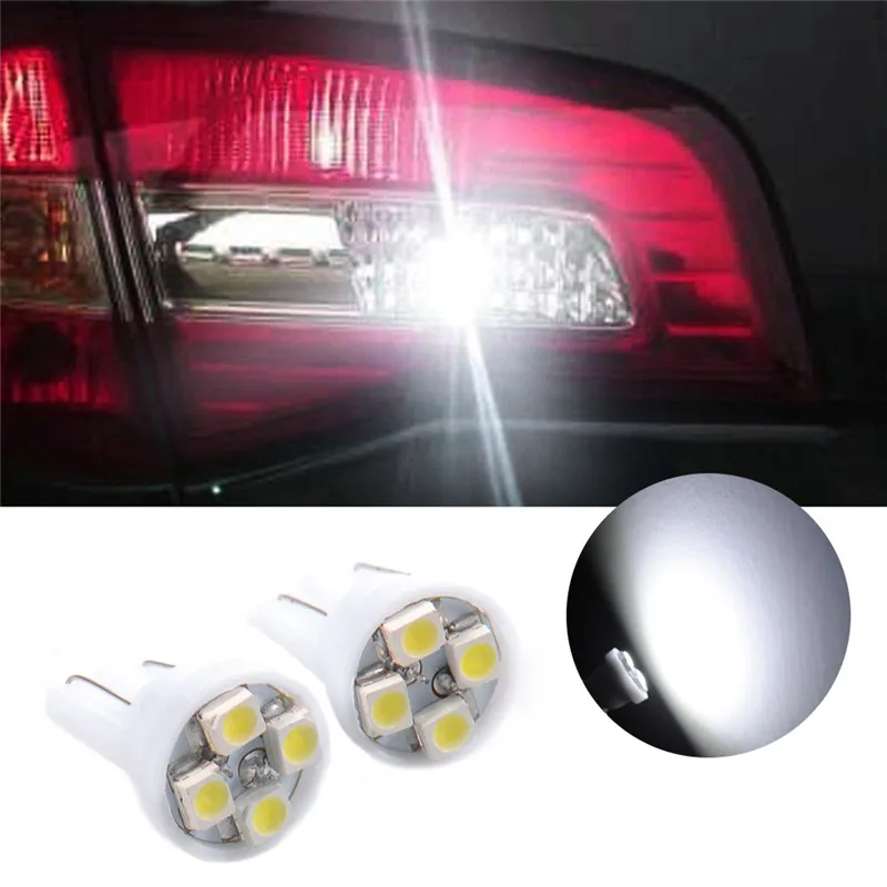 10Pcs Super Bright LED T10 1210 4SMD 4 LED T10 Car Width Lamps Instrument Car Door Reading License Plate Trunk Lights
10Pcs Super Bright LED T10 1210 4SMD 4 LED T10 Car Width Lamps Instrument Car Door Reading License Plate Trunk Lights