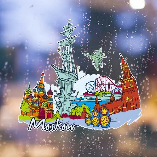 Moscow Landmark Painting Pattern Illustration Wall Sticker Window Sticker Nursery Decoration Decal Kids Room Wedding Deceration
Moscow Landmark Painting Pattern Illustration Wall Sticker Window Sticker Nursery Decoration Decal Kids Room Wedding Deceration