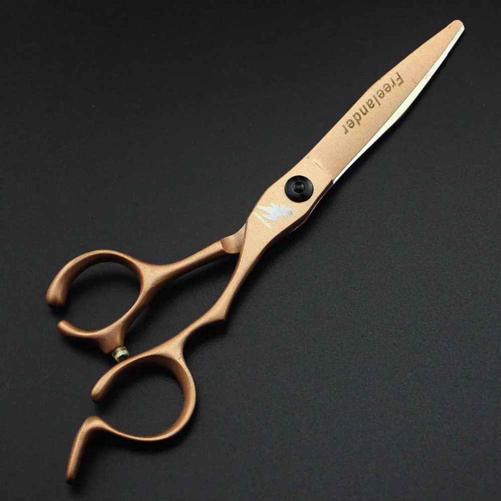 6.0 inch high-grade rose gold unique notched handle hairdressing scissors flat shear Liu Hai scissors cutting 
6.0 inch high-grade rose gold unique notched handle hairdressing scissors flat shear Liu Hai scissors cutting