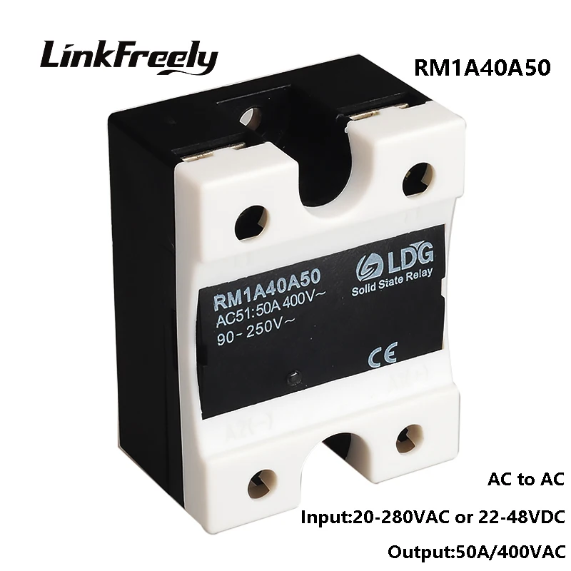 RM1A40A50 AC AC Solid State Relay 50A,Electric Trigger Relay Switch Board,Output:42-440VAC Input: 20-280VAC/22-48V DC SSR Relay
RM1A40A50 AC AC Solid State Relay 50A,Electric Trigger Relay Switch Board,Output:42-440VAC Input: 20-280VAC/22-48V DC SSR Relay