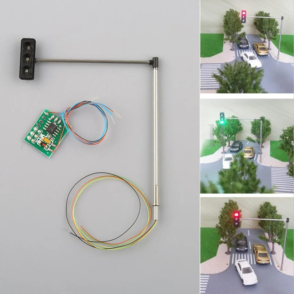 Модель светофора в масштабе 1:100 архитектура поезда пересечение улицы HO/OO|Наборы