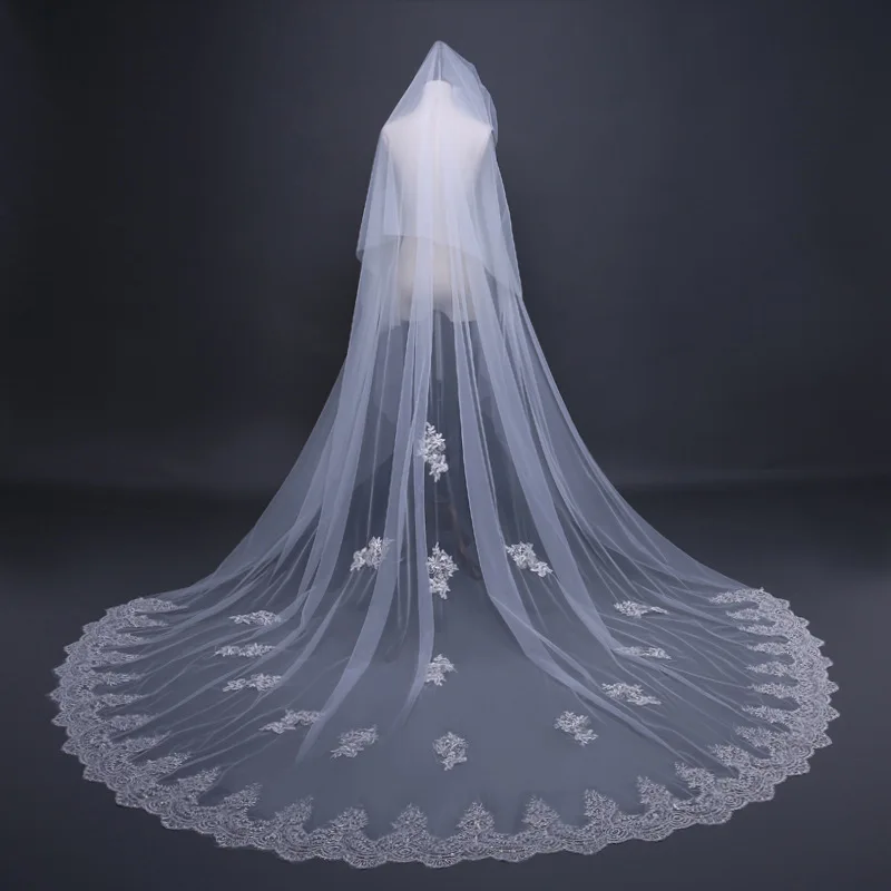 2022 New 3 Meters One Layer Lace Tulle Long Wedding Veil New White Ivory 3M Bridal Veil with Comb Velos De Novia
2022 New 3 Meters One Layer Lace Tulle Long Wedding Veil New White Ivory 3M Bridal Veil with Comb Velos De Novia