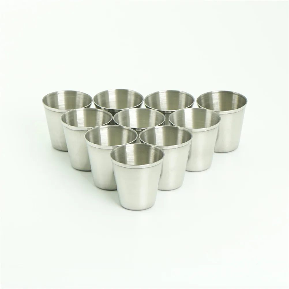 10pcs/set Polished Mini 30ml Silver Stainless Steel Wine Drinking Shot Glass Barware Cup About 30ml
10pcs/set Polished Mini 30ml Silver Stainless Steel Wine Drinking Shot Glass Barware Cup About 30ml